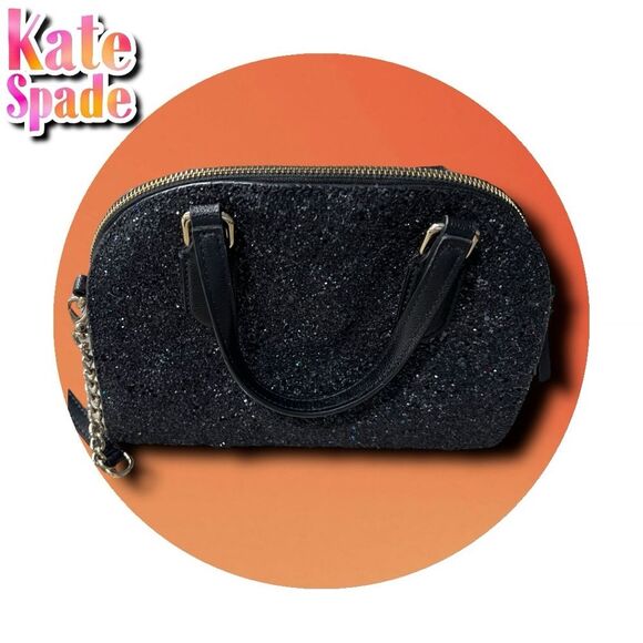 Preowned EUC Kate Spade Laurel Way Glitter Mini Reiley Satchel – Black - Picture 8 of 13